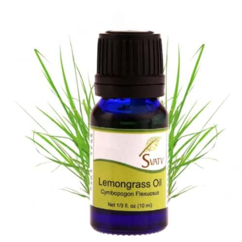 SVATV lemongrass essential oil bottle for diffuser use, promoting a refreshing room ambiance.