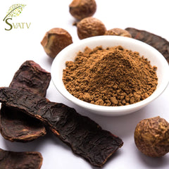 SVATV Soapnut Powder foam demonstrates natural lather.