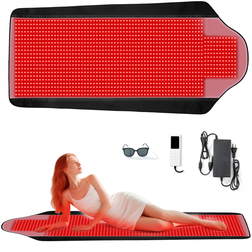 Svlseiia red light therapy mat with full back coverage for easy sessions.