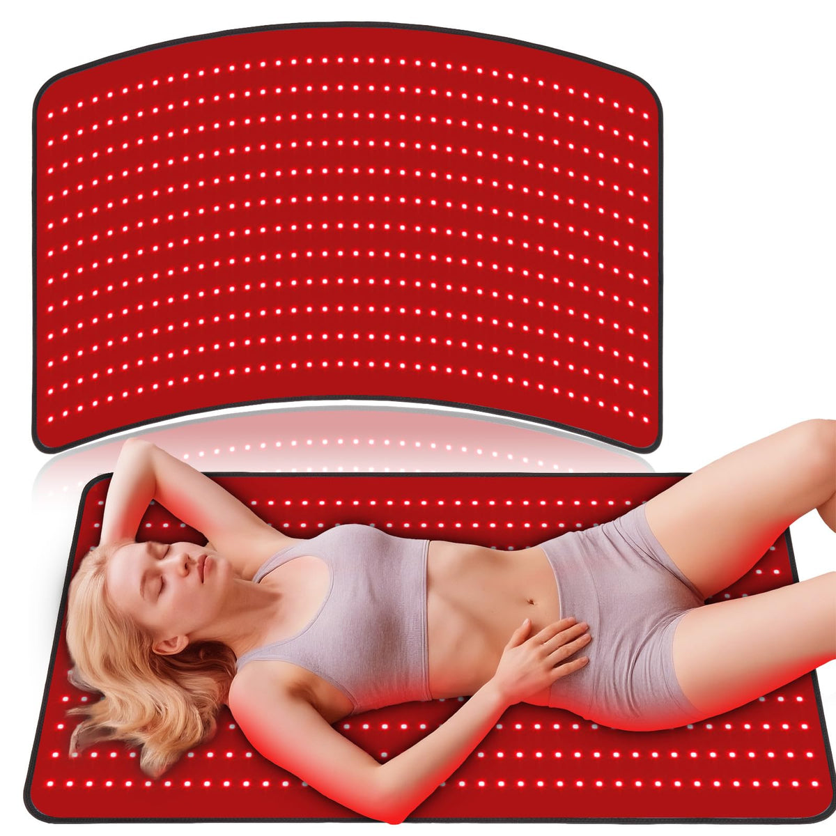 Svlseiia red light therapy mat with full-back coverage for whole-body sessions.