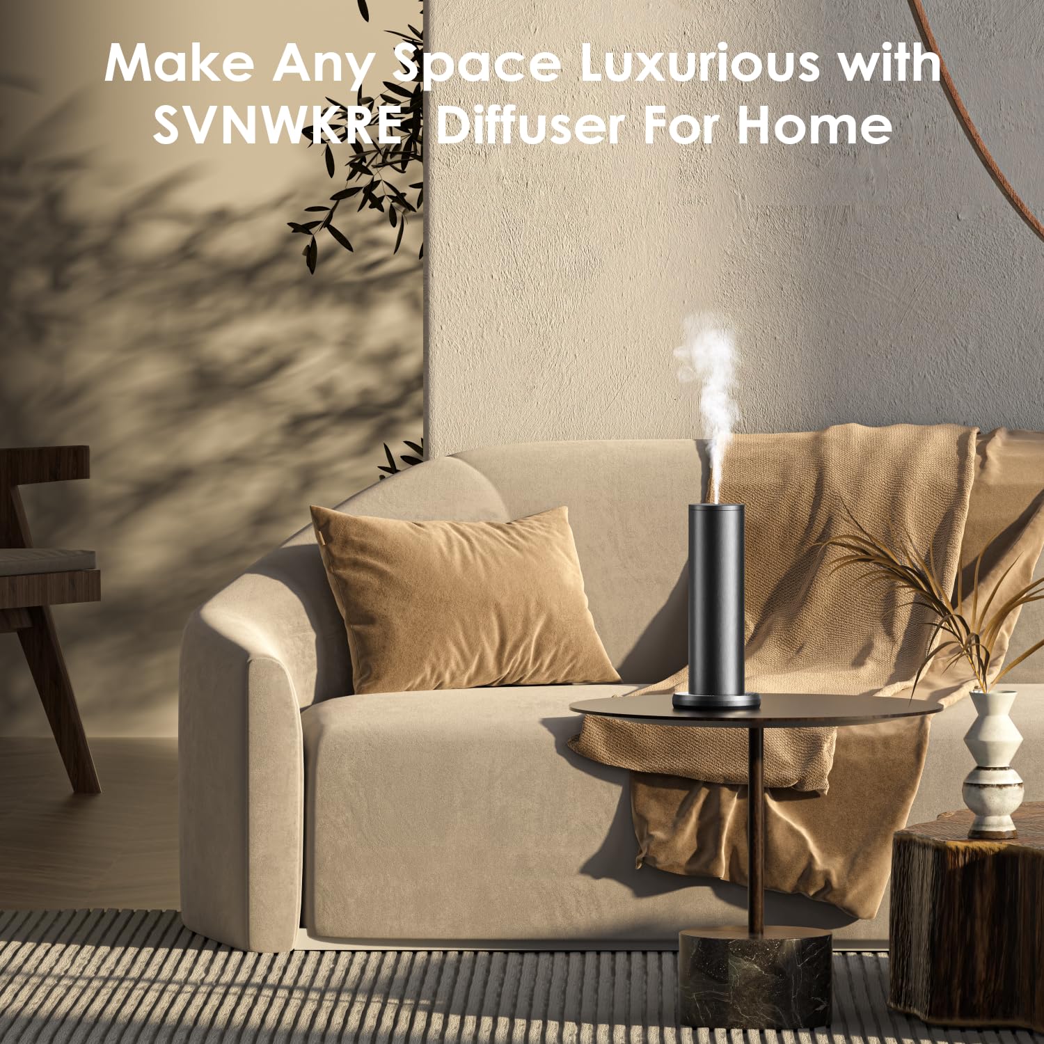 SVNWKRE diffuser black design blends with modern interiors while delivering consistent fragrance.