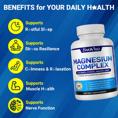Svovita Magnesium Complex label details show seven magnesium forms.