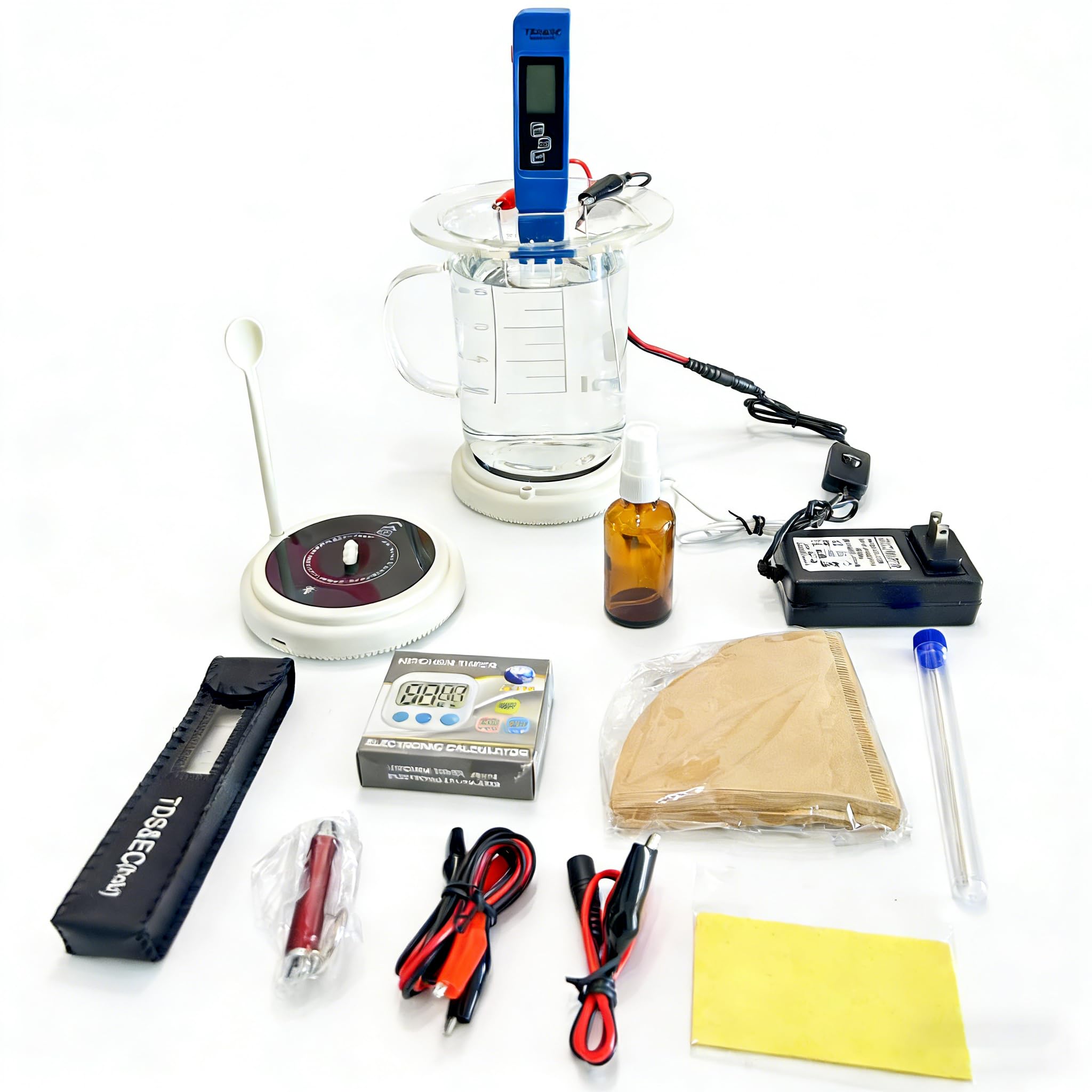 SVZIOOG colloidal silver generator kit with magnetic stirrer in action for efficient production.