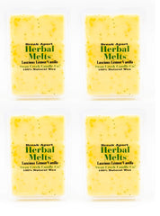 Swan Creek Luscious Lemon Vanilla Drizzle Melts front view showing the 4-pack for long-lasting fragrance
