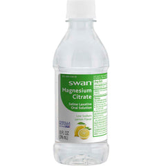 Pouring Swan Magnesium Citrate for easy, liquid relief