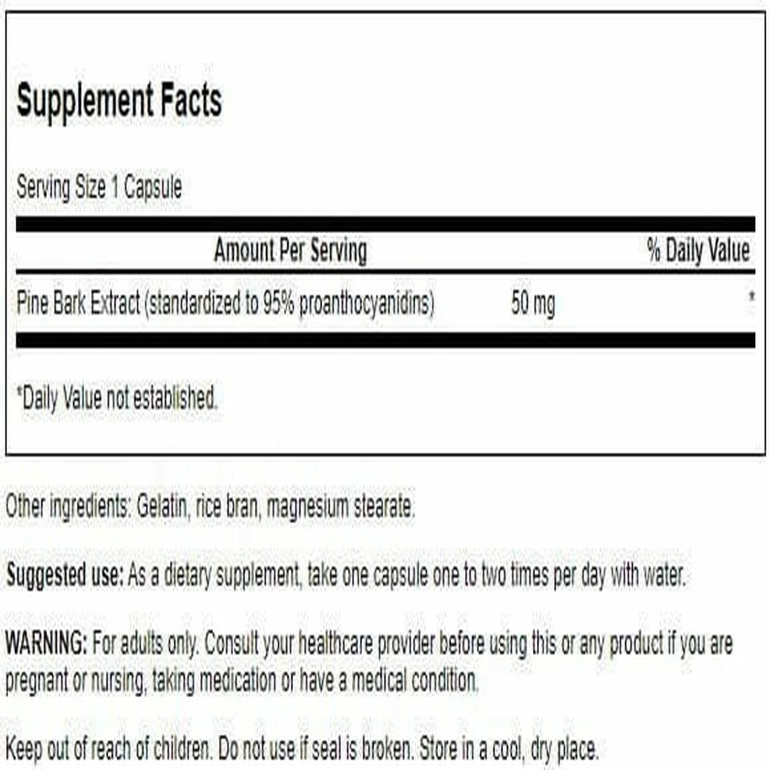 Swanson 95 percent proanthocyanidins focus image highlighting potency