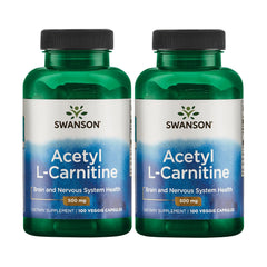 Swanson Acetyl-L-Carnitine capsules closeup for daily focus and sustained energy support