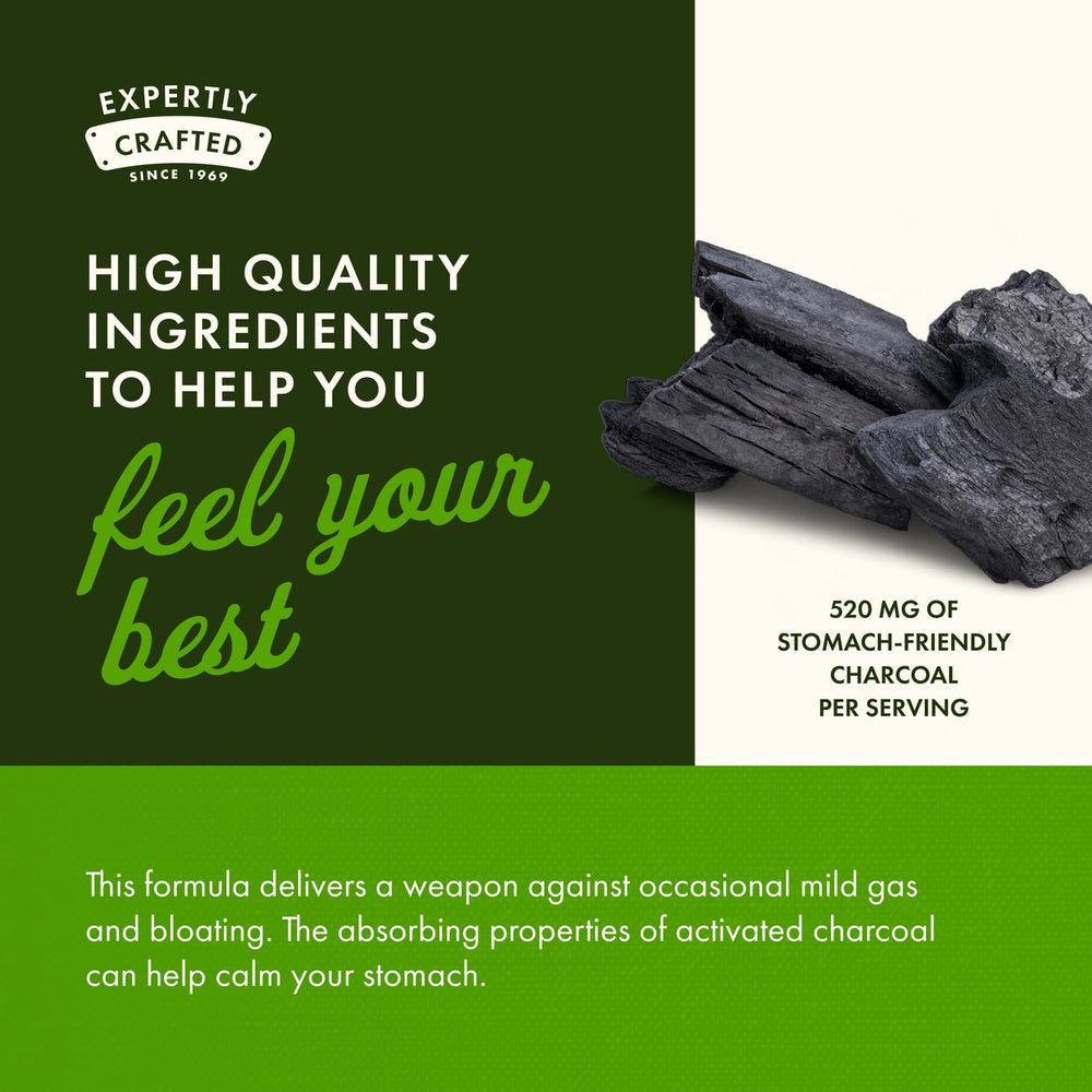 Swanson Activated Charcoal digestive health image suggesting bowel regularity support.