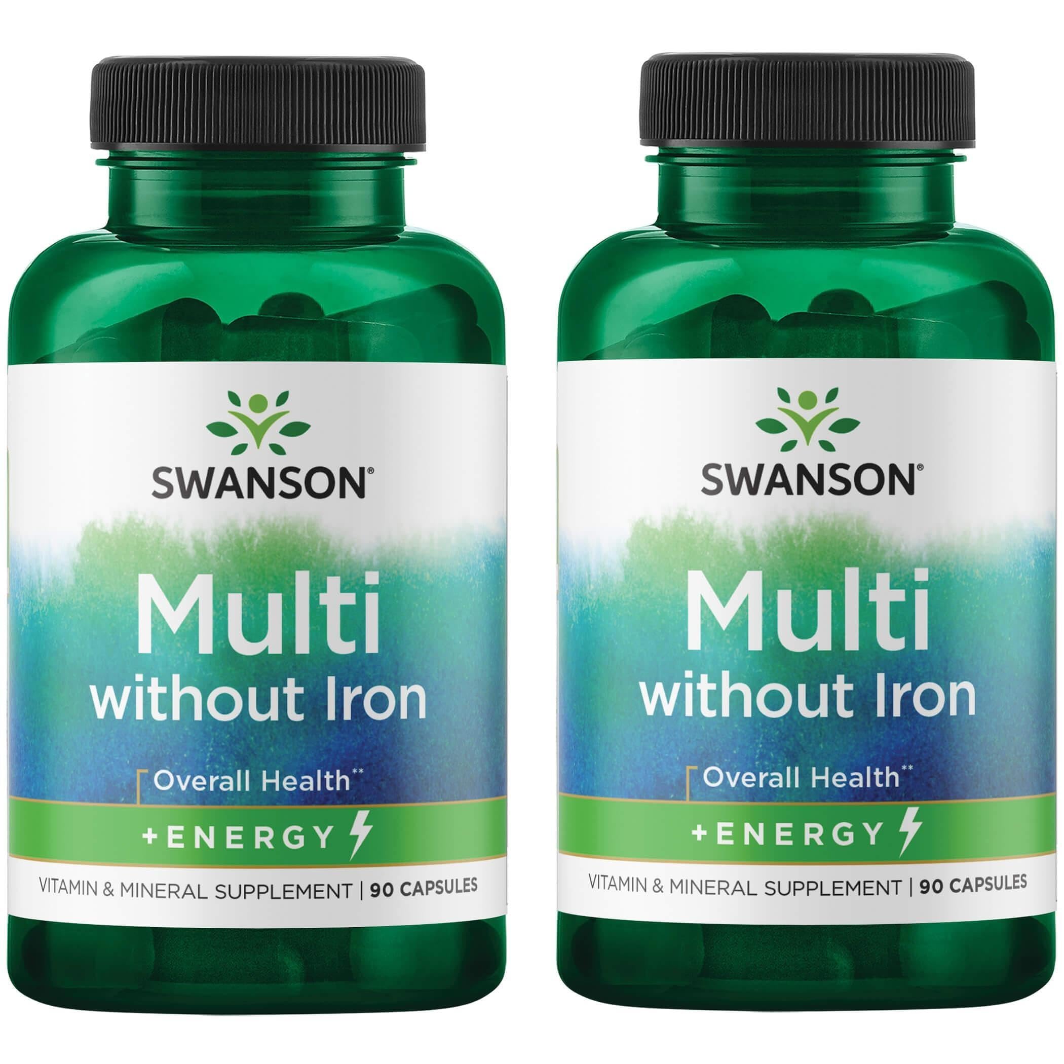 Swanson Active One without iron bottle provides full daily nutrient support for busy days.