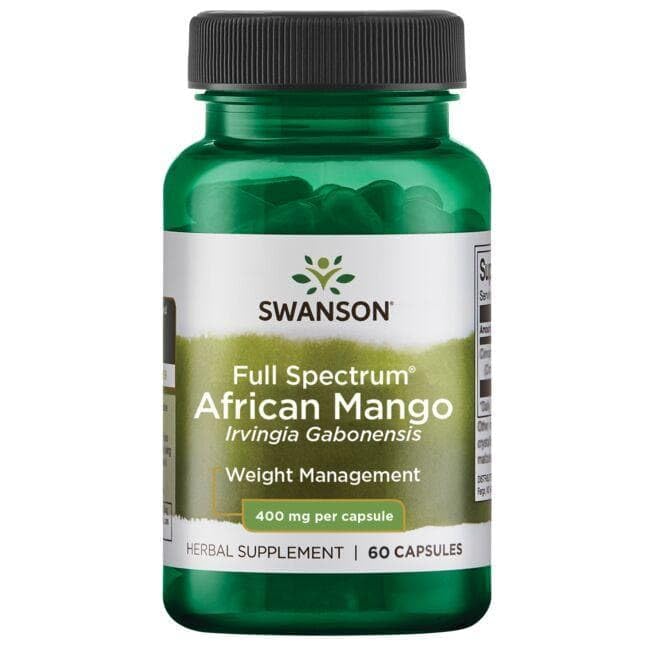 Swanson African Mango 400mg box display highlighting accessible nutrition