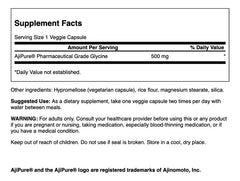 Swanson Ajipure Glycine packaging closeup highlighting quality and source
