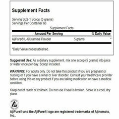 Swanson Ajipure L-Glutamine powder scoop for easy measuring