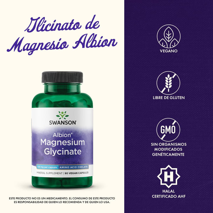 Swanson Albion Chelated Magnesium packaging ready for display.