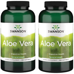 Swanson Aloe Vera 25 mg 300 sgels bottle for digestive wellness and daily health