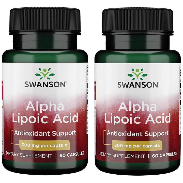 Swanson Alpha Lipoic Acid 300 mg bottle supports daily antioxidant defense.