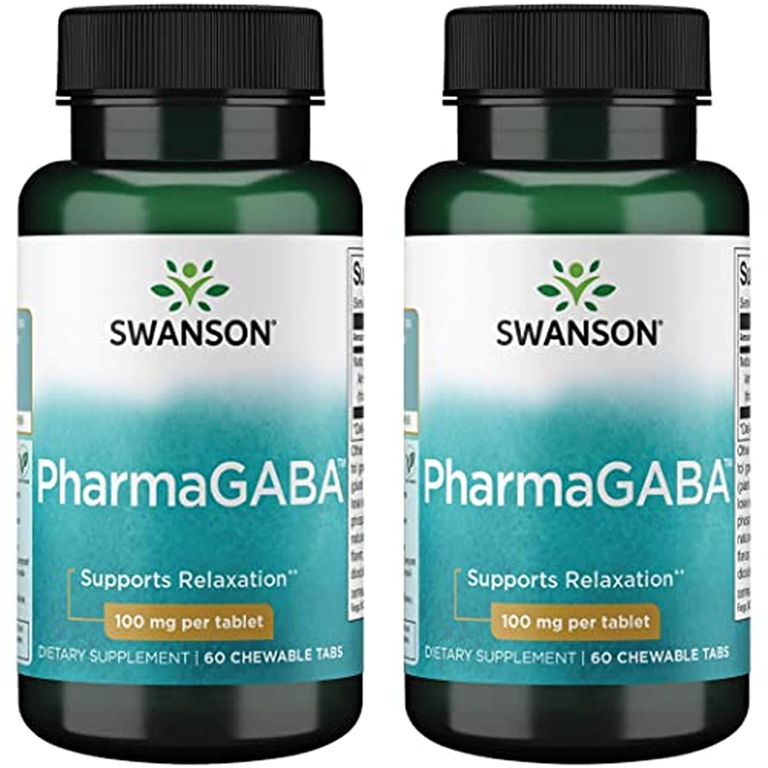 Swanson PharmaGABA bottle front view signals calm support for daily routines.