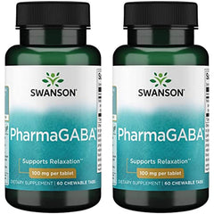 Swanson PharmaGABA bottle front view signals calm support for daily routines.