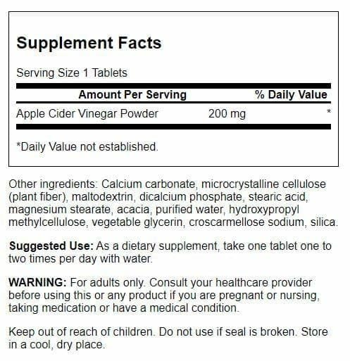Swanson Apple Cider Vinegar tablets pack convenient for on-the-go use