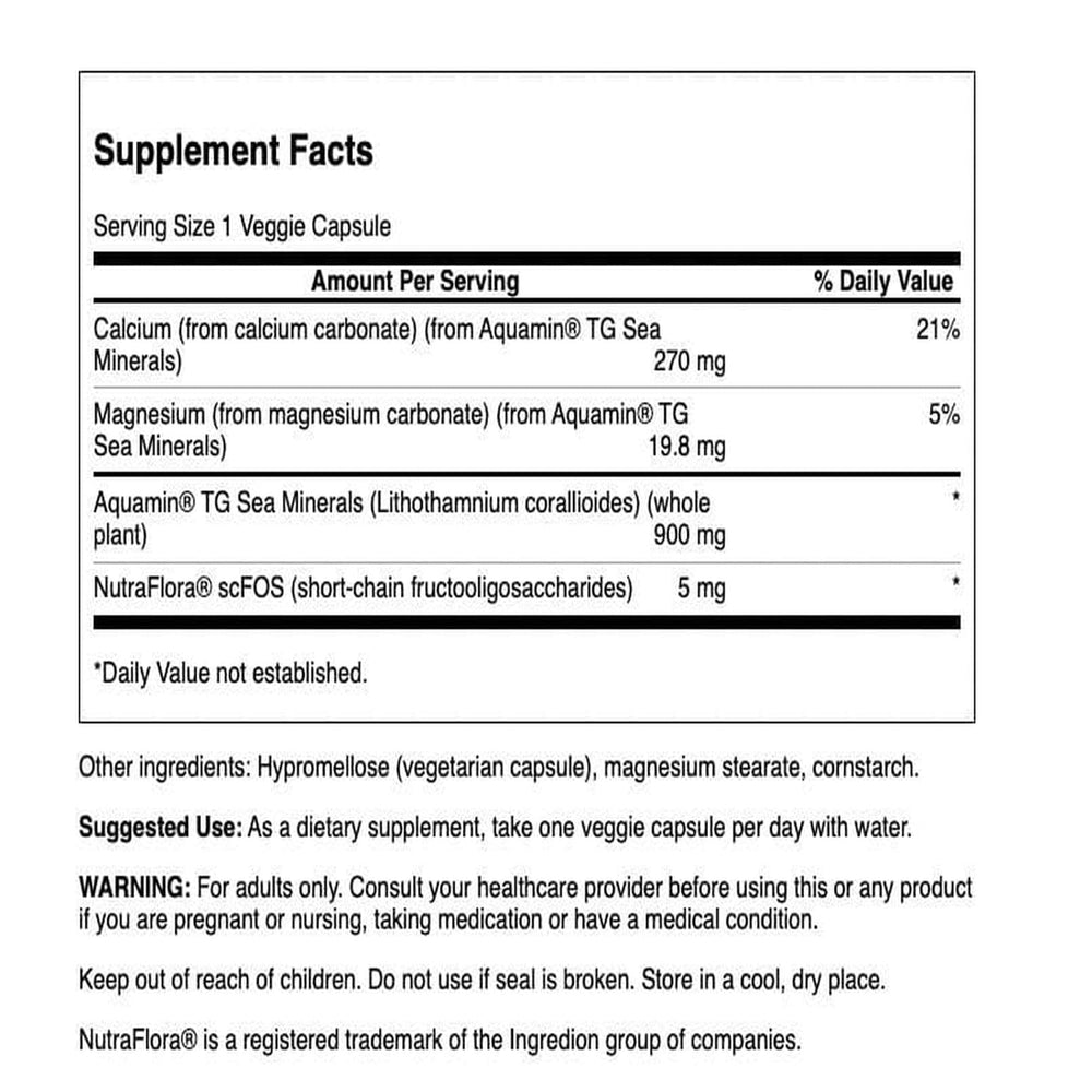 Swanson Aquamin Sea Minerals capsules close-up showing vegetarian capsules