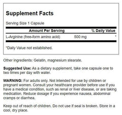 Swanson L-Arginine capsules stacked for easy daily supplementation