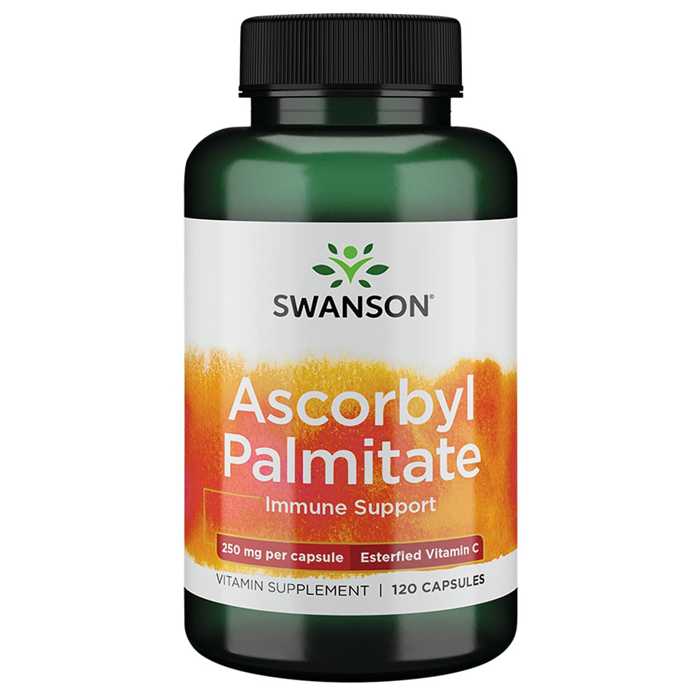 Swanson ASCORBYL Palmitate 250mg bottle for daily skin nourishment.