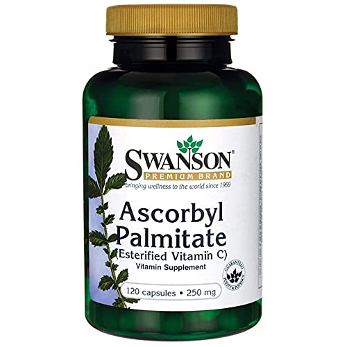 Swanson ASCORBYL Palmitate 250mg capsules close-up for daily use.