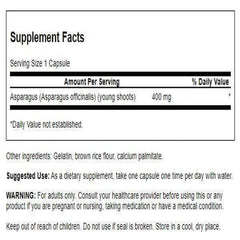 Swanson Asparagus Young Shoots capsules showing texture for phytonutrient support