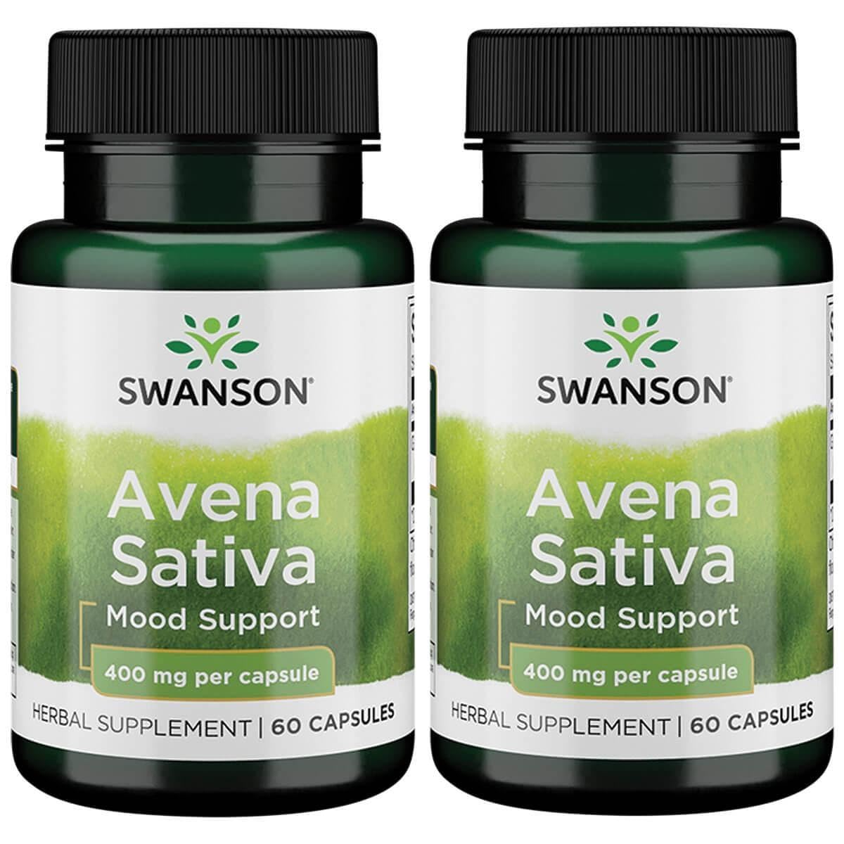 Swanson Avena Sativa Green Oat Grass capsule for nervous system support and daily wellness.