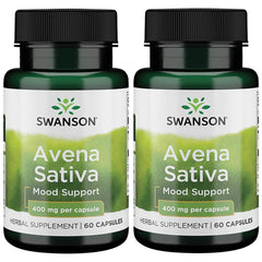 Swanson Avena Sativa Green Oat Grass capsule for nervous system support and daily wellness.