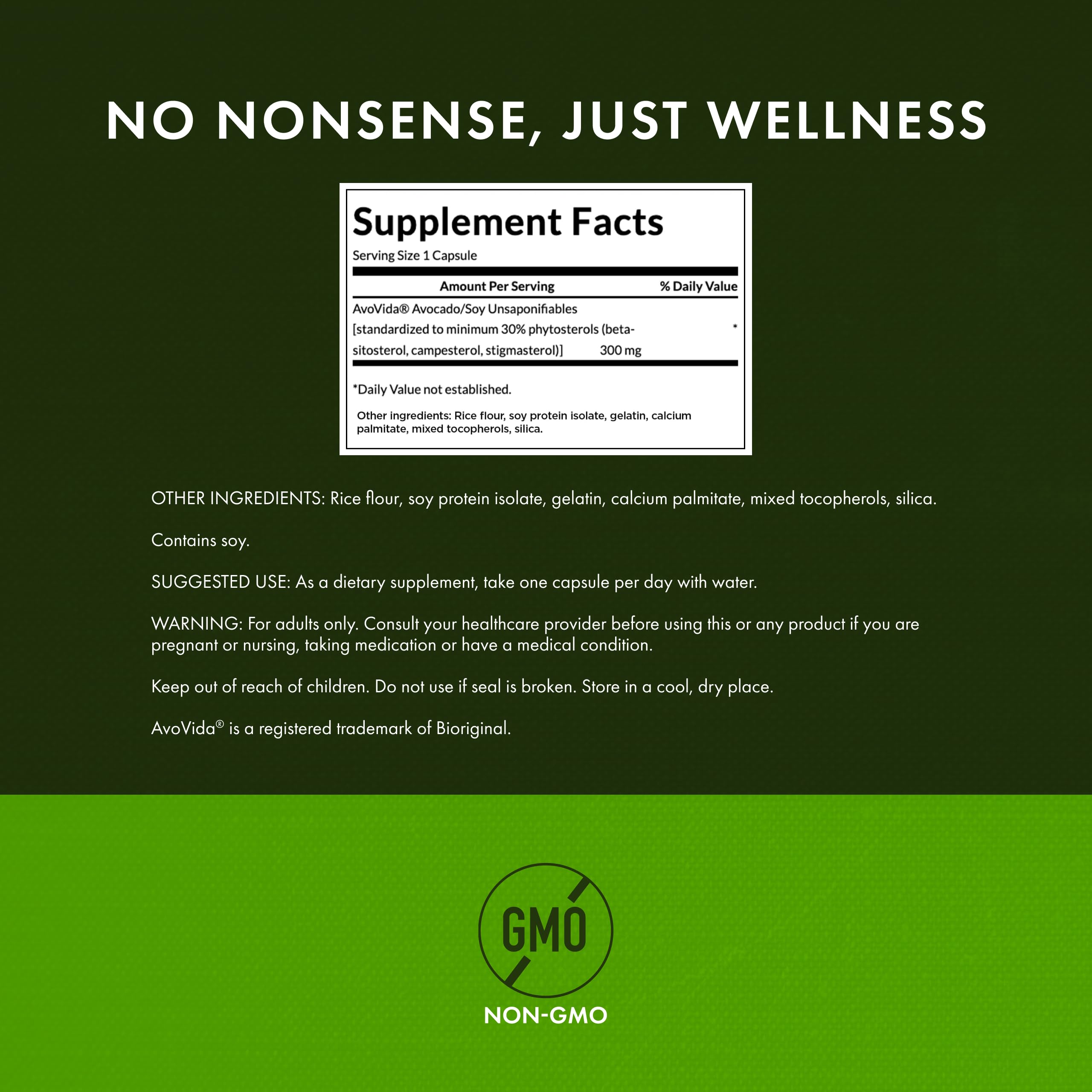 Closeup of Swanson AvoVida capsules for daily joint support
