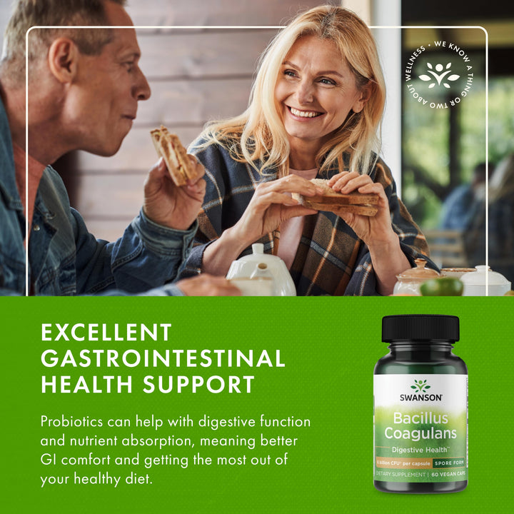 Daily-use Swanson Bacillus Coagulans bottle with simple regimen