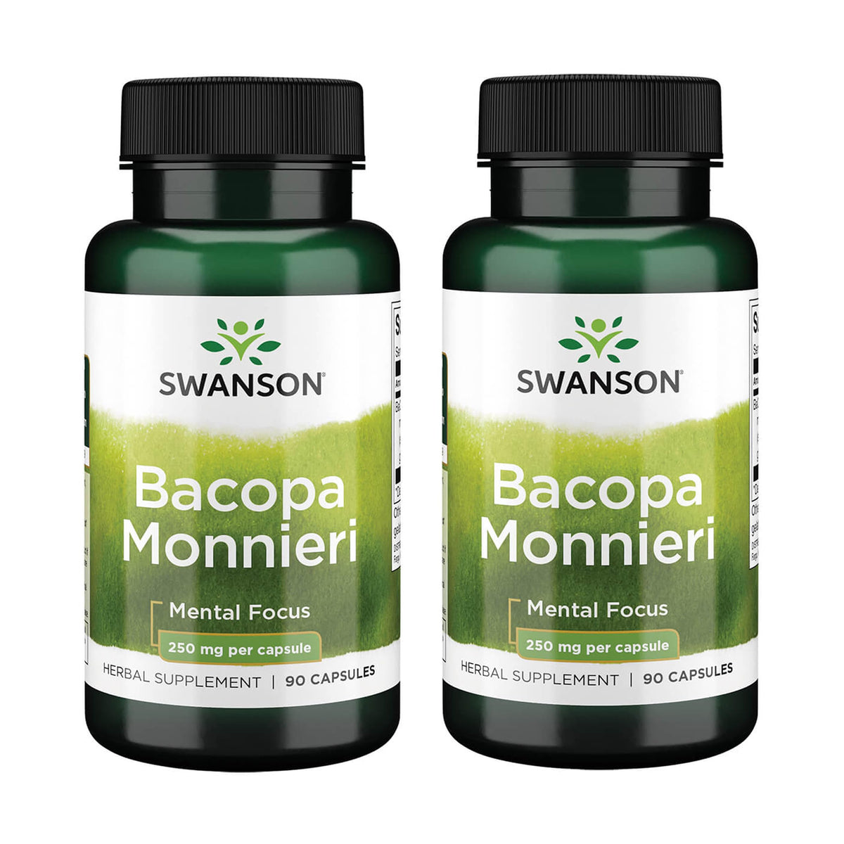 Swanson Bacognize bottle with 250 mg capsules for daily cognitive support