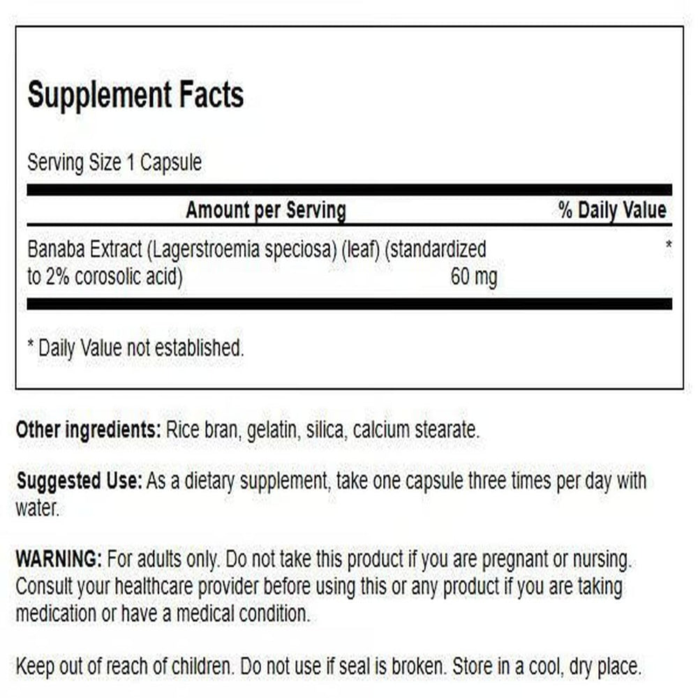 The bottle top view of Swanson Banaba Extract suggests easy daily use.