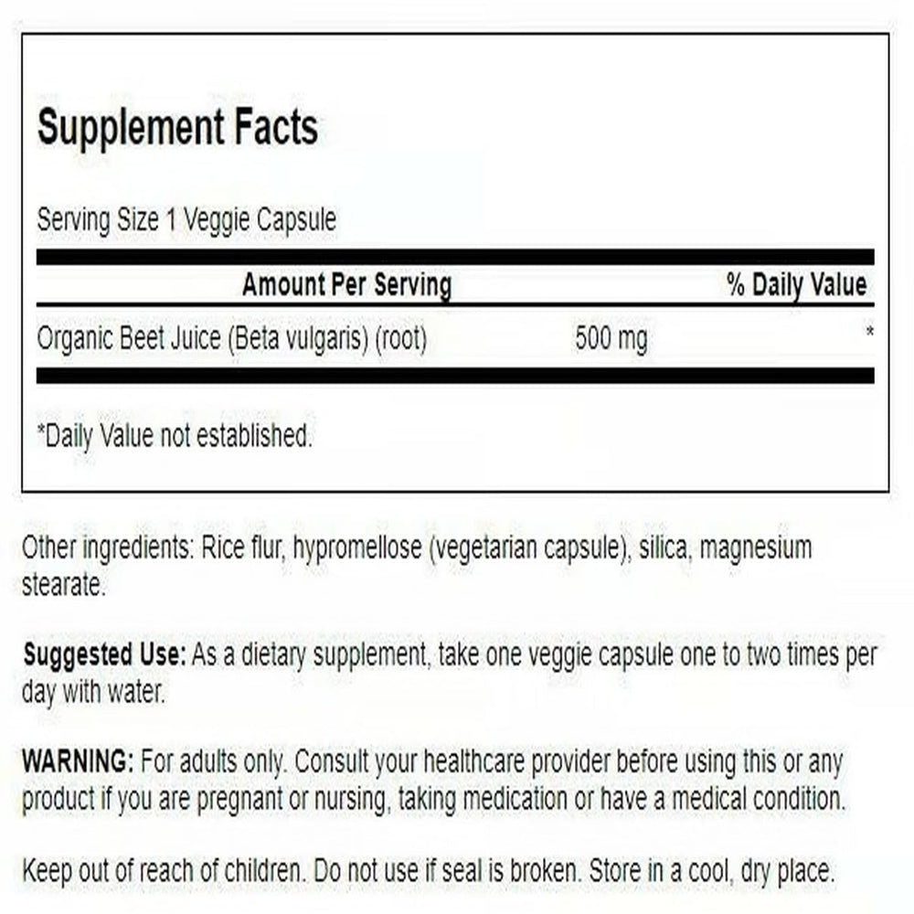 Swanson beet juice bottle being poured for on-the-go daily supplementation