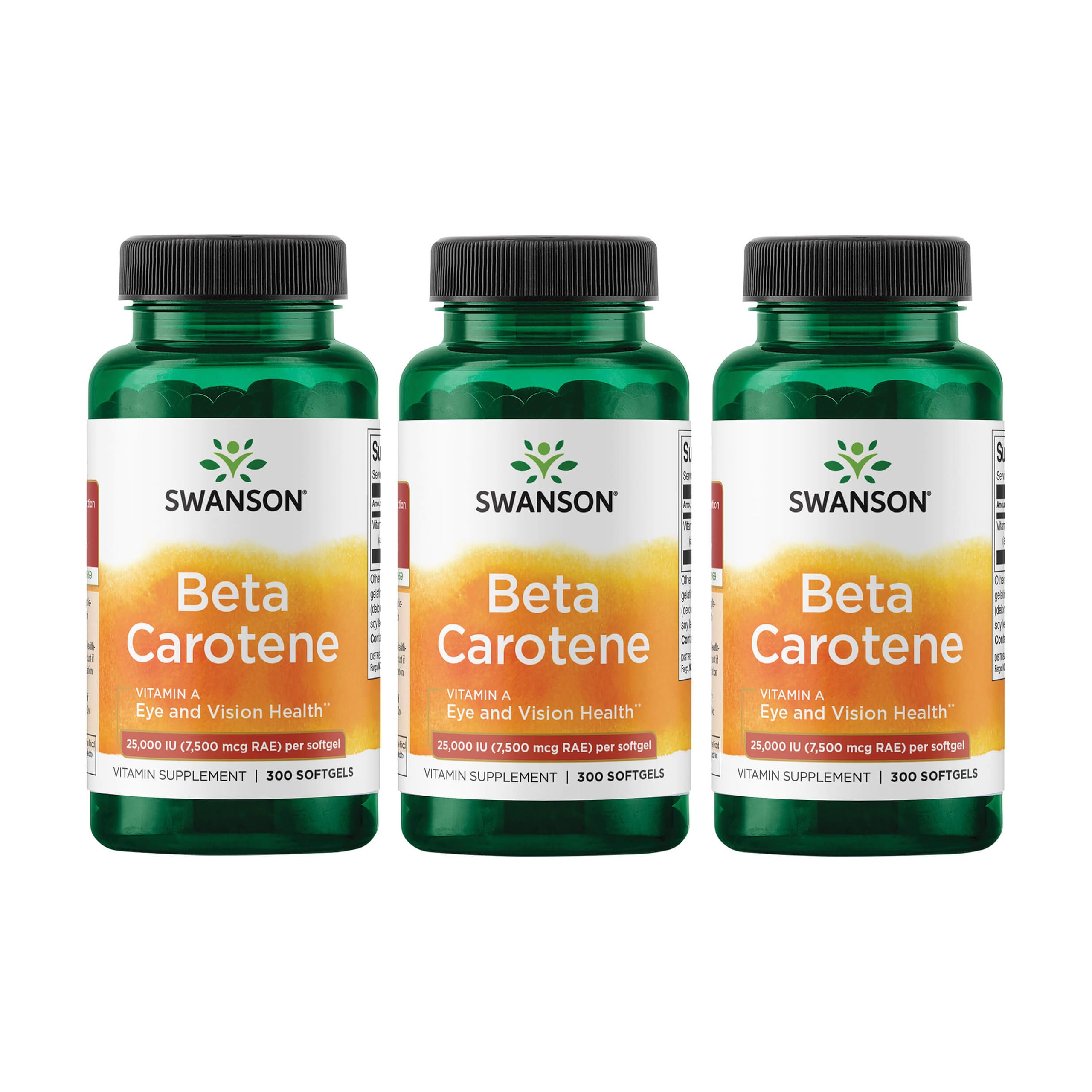 Swanson beta-carotene softgels providing a daily vitamin A source for wellness
