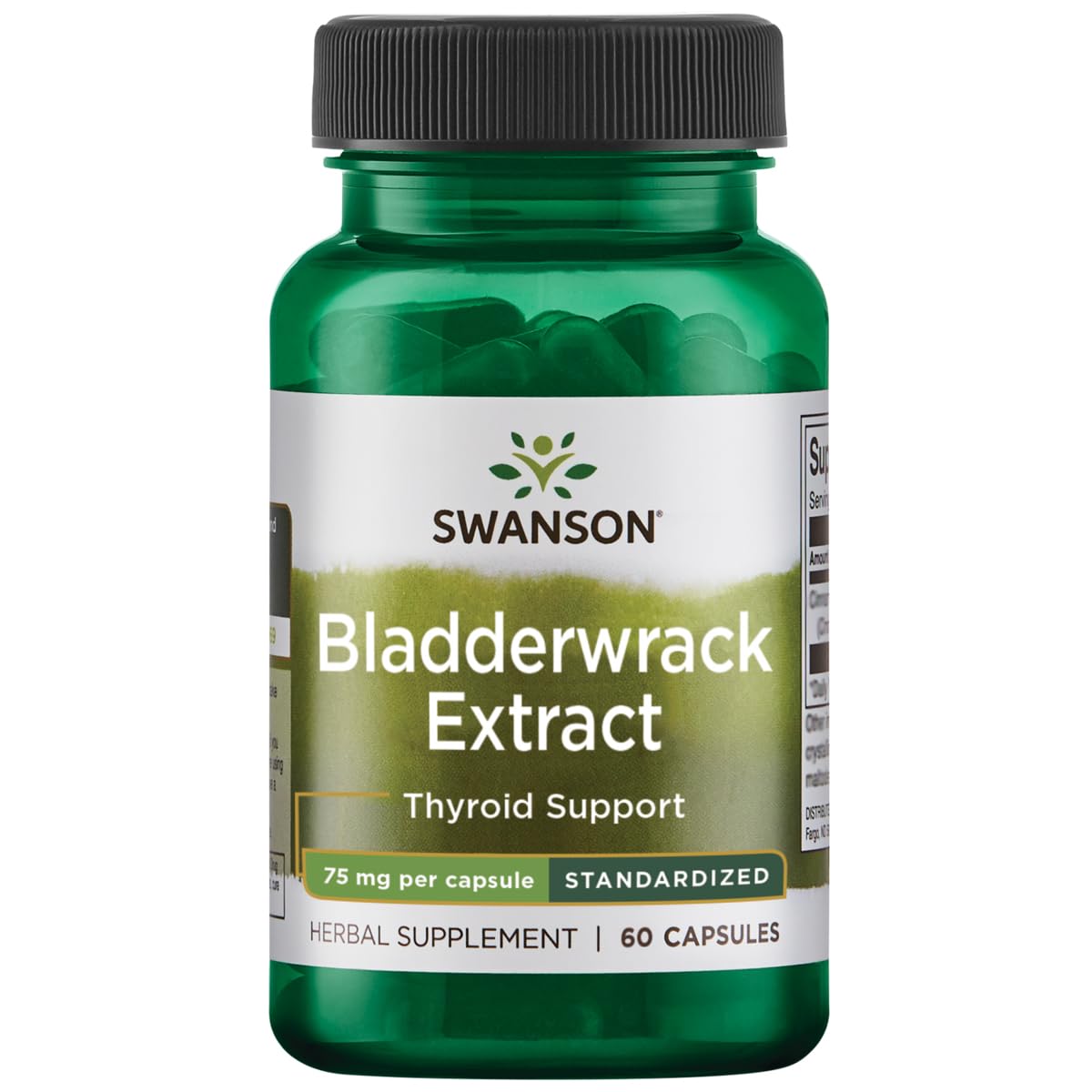 Swanson Bladderwrack Leaves bottle with capsules supports iodine intake