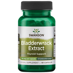 Swanson Bladderwrack Leaves bottle with capsules supports iodine intake