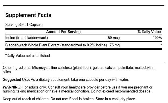 Swanson Bladderwrack Leaves capsules for easy daily supplementation