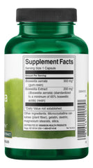 Swanson Boswellia Serrata capsules close-up illustrating consistent 200 mg dosing for daily joint care.