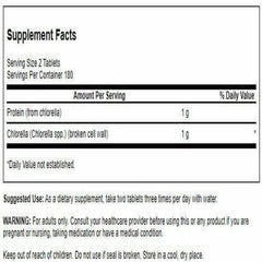 Swanson broken cell wall chlorella label closeup highlighting science-backed formulation.