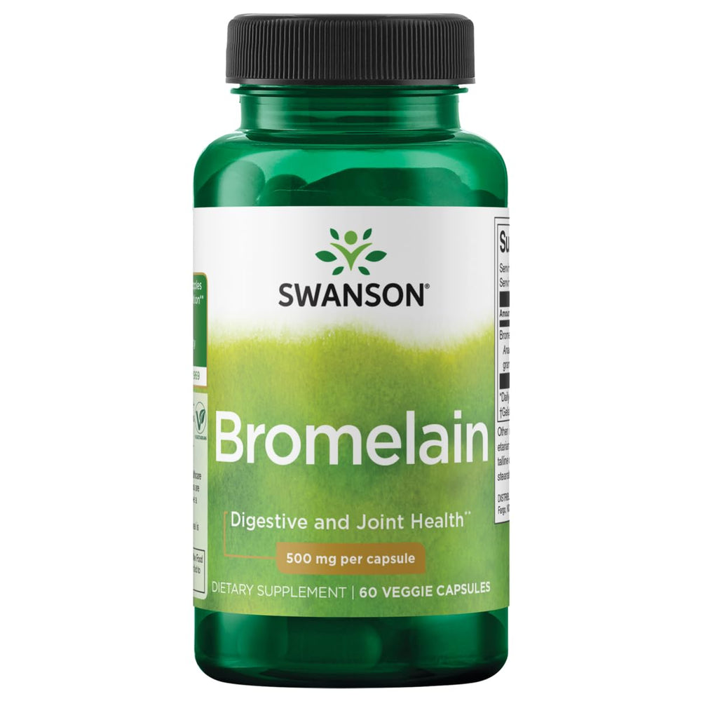 Swanson Bromelain bottle for digestion support and high enzyme potency