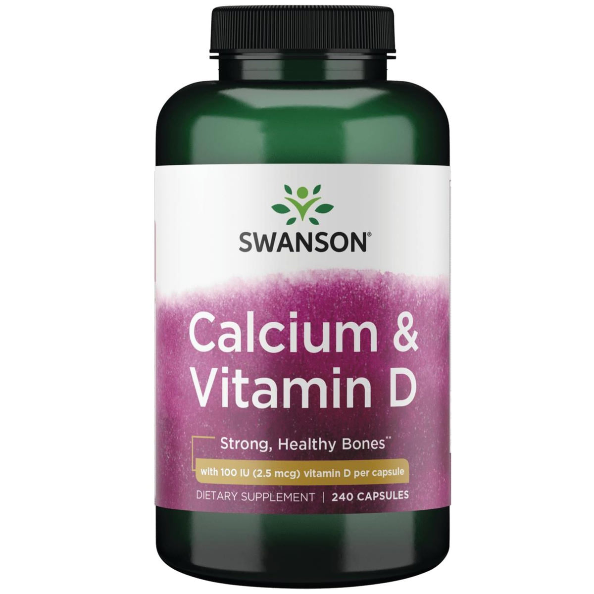 Swanson Calcium Citrate Calcium Carbonate Complex bottle shown for bone health support.