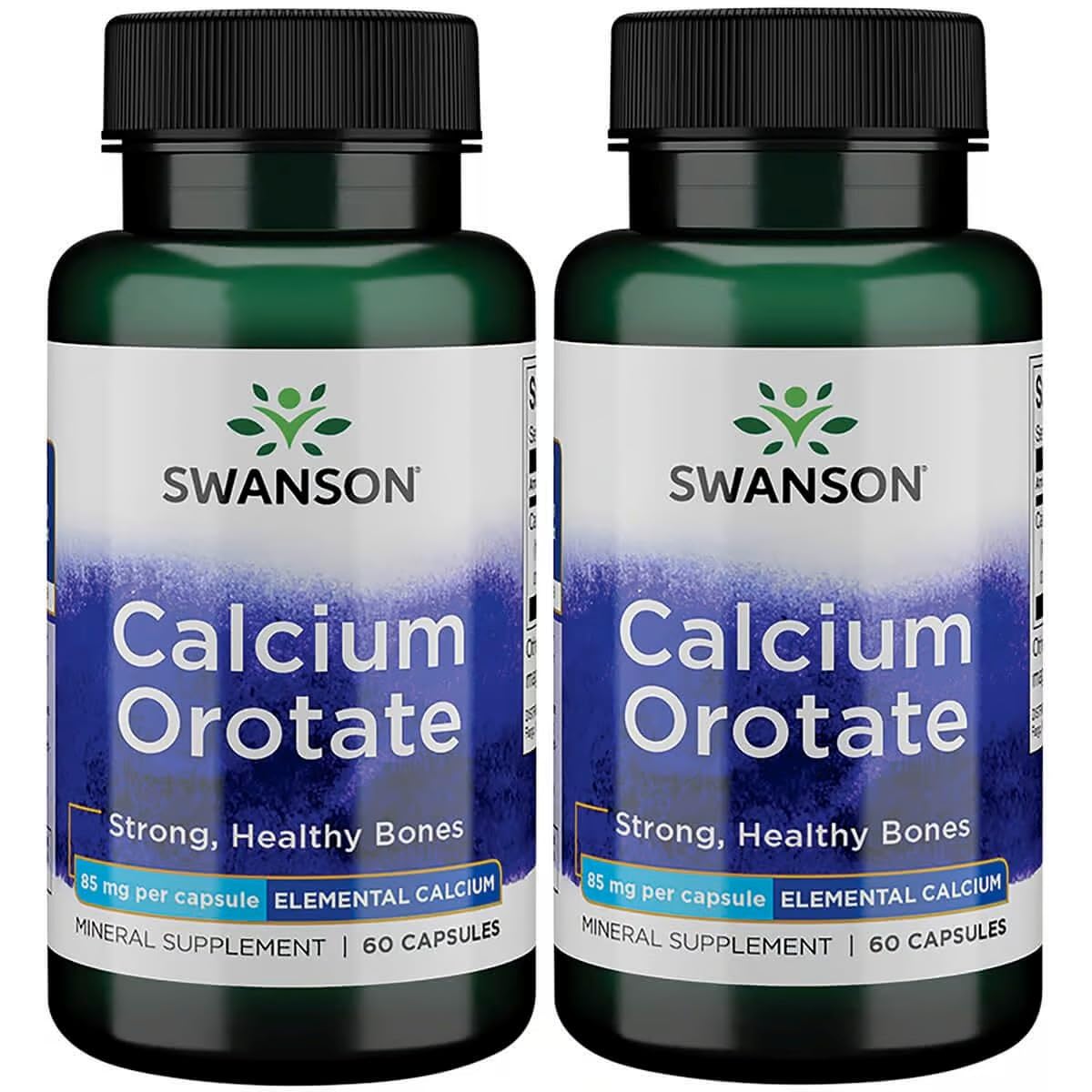 Swanson Calcium Orotate bottle highlighting 85 mg dose for daily supplementation.