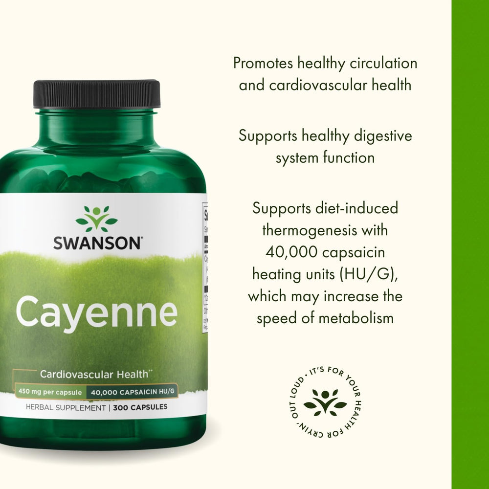 Swanson Cayenne digestive system illustration suggests natural digestive support possibilities.