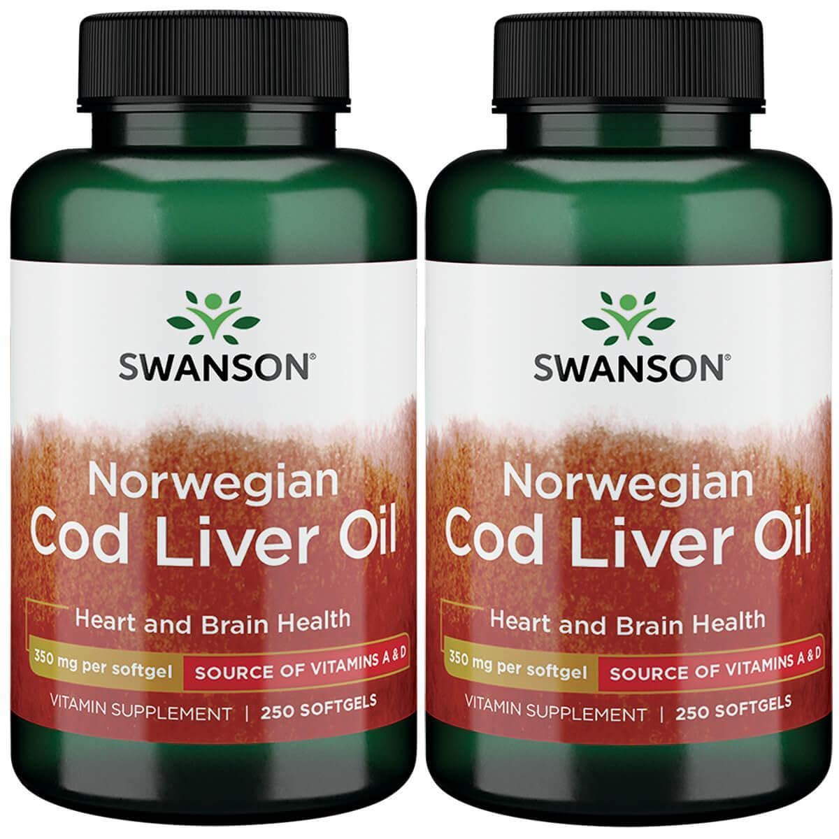 Swanson cod liver oil bottle with omega-3 and vitamins A and D for heart support
