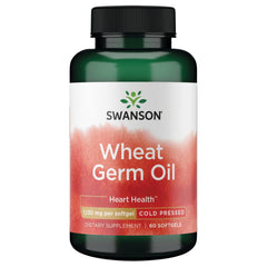 Swanson cold-pressed wheat germ oil bottle supports daily vitamin E intake