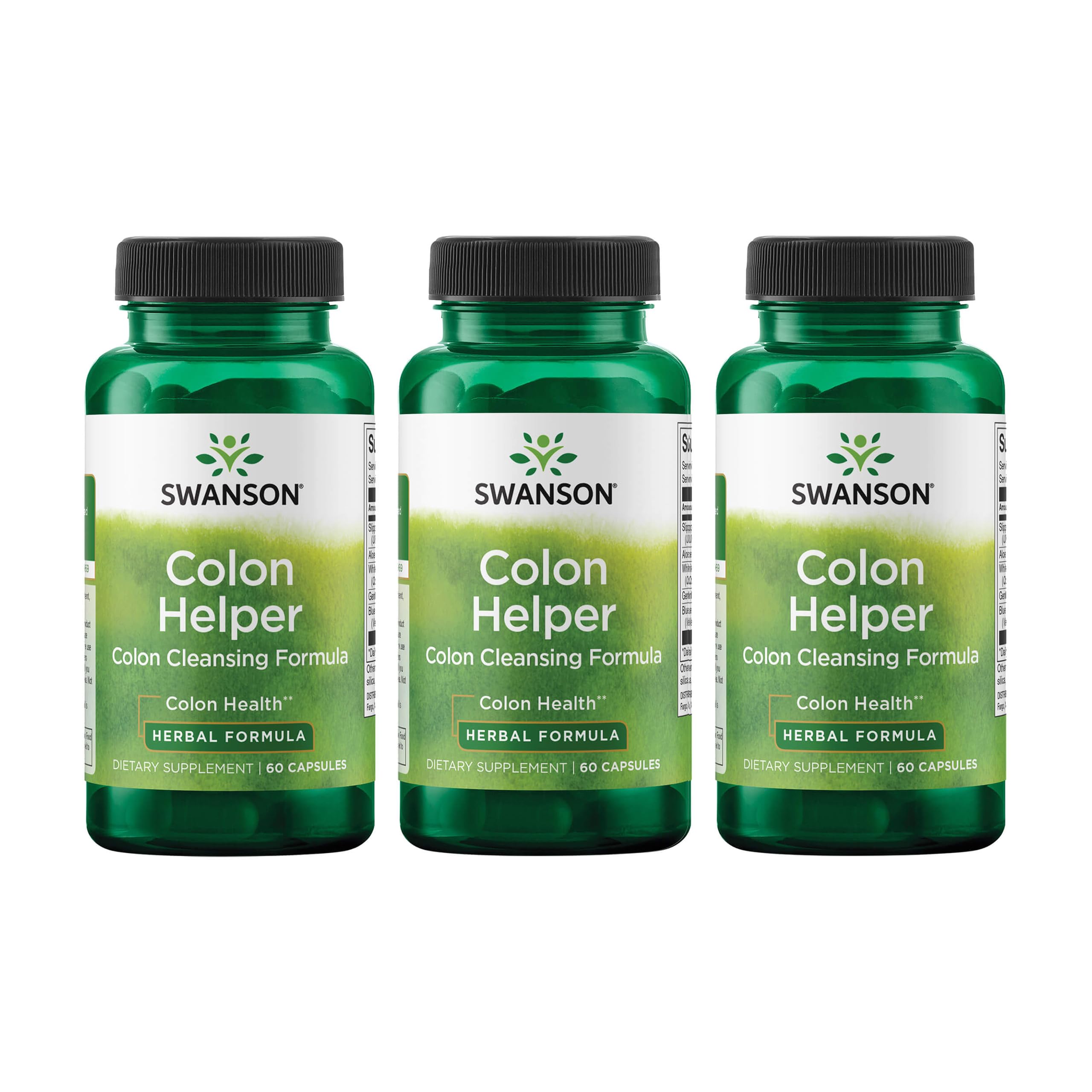 Swanson Colon Helper bottle front offers trusted digestive support for daily wellness.