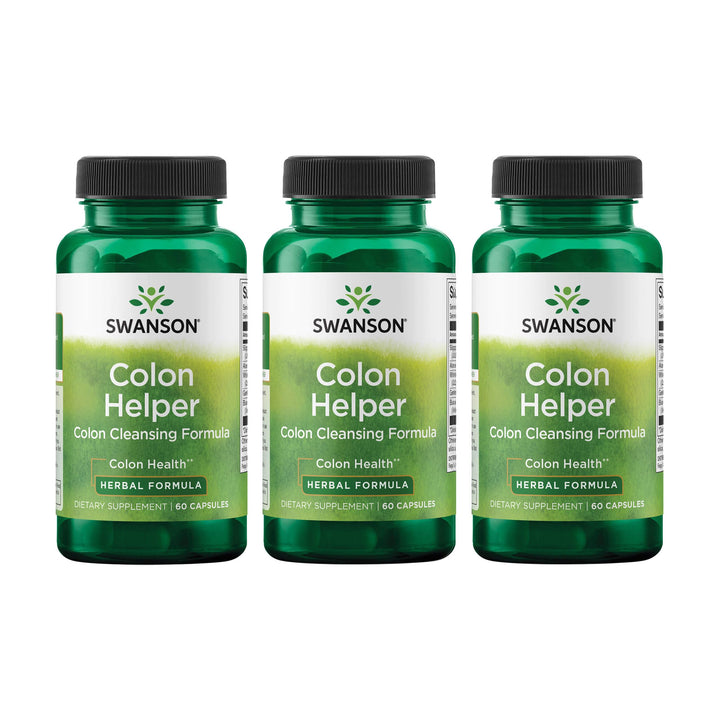 Swanson Colon Helper bottle front offers trusted digestive support for daily wellness.