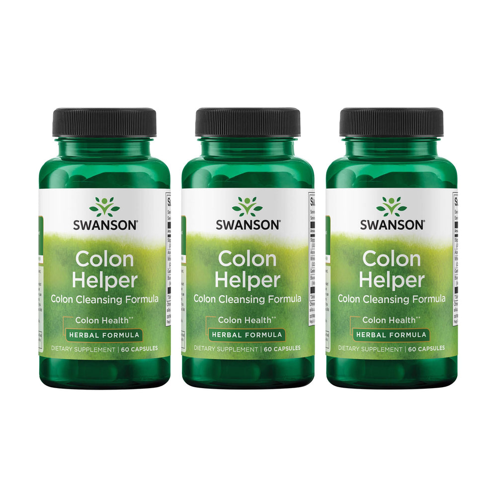 Swanson Colon Helper bottle front offers trusted digestive support for daily wellness.