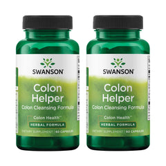 Swanson Colon Helper bottle showing herbal capsules for digestive support.